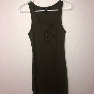 Olive green bodycon dress